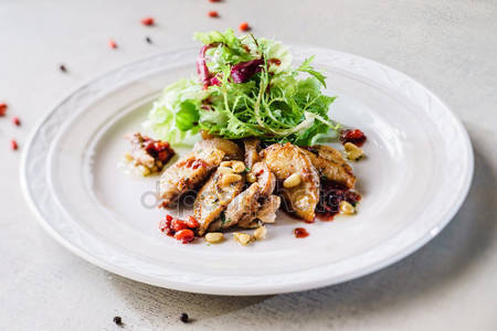 Foie gras with salad