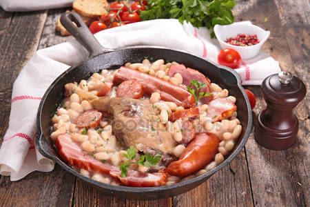 Traditional french meal cassoulet